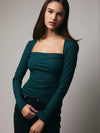 Shelly Deep Green Shrug Top