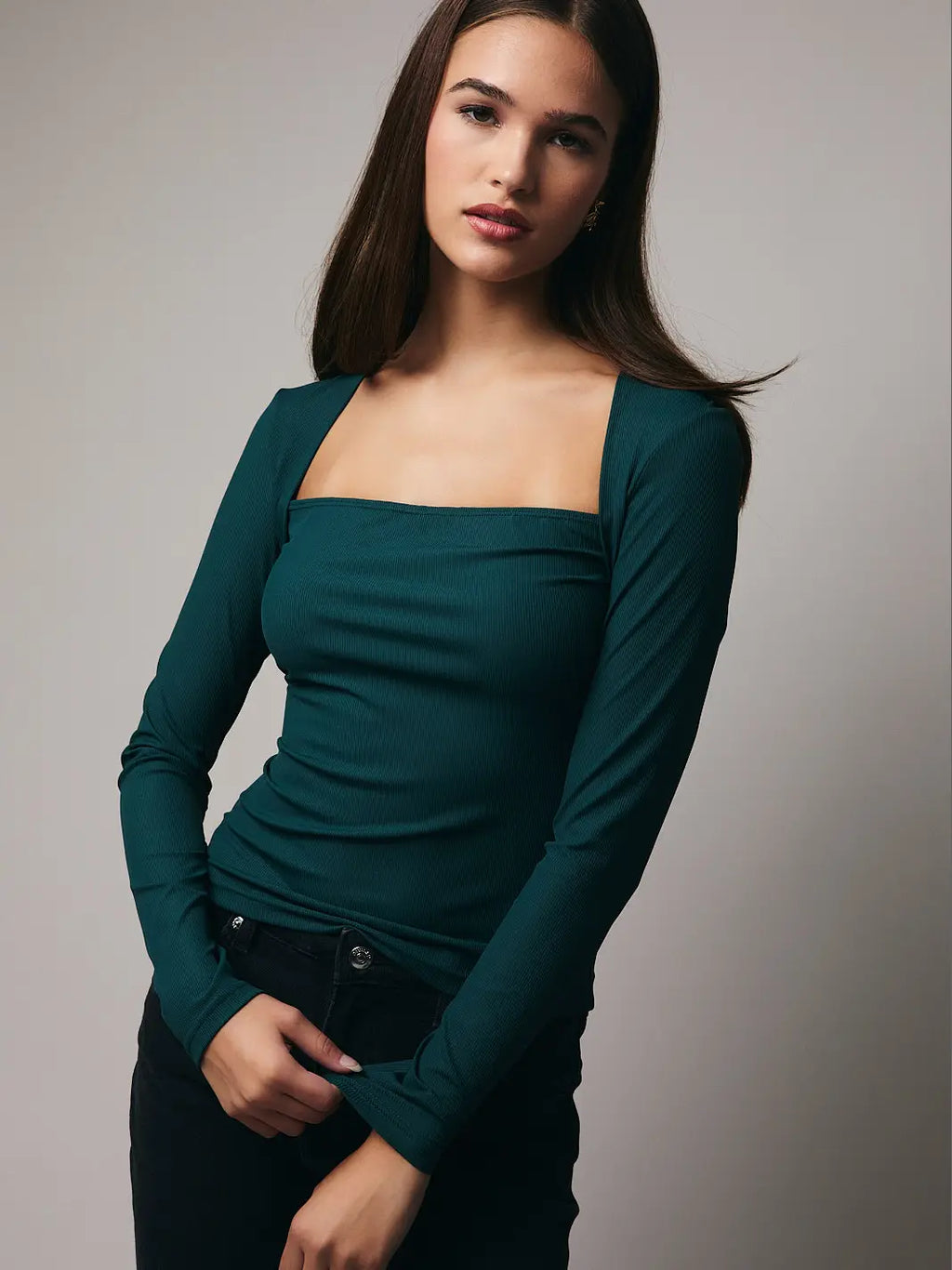 Shelly Deep Green Shrug Top