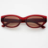 Freyrs Eyewear Ameli Acetate Cat-Eye Sunglasses in Red