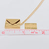 "I Love You" Stainless Steel Openable Envelope Necklace in Gold