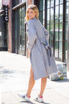 Ivy Knit Heather Grey Trench Coat