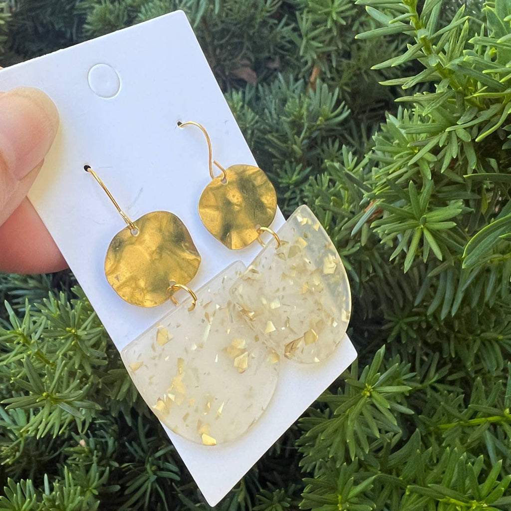 Gold Flake Glitter Acrylic Deco Drops