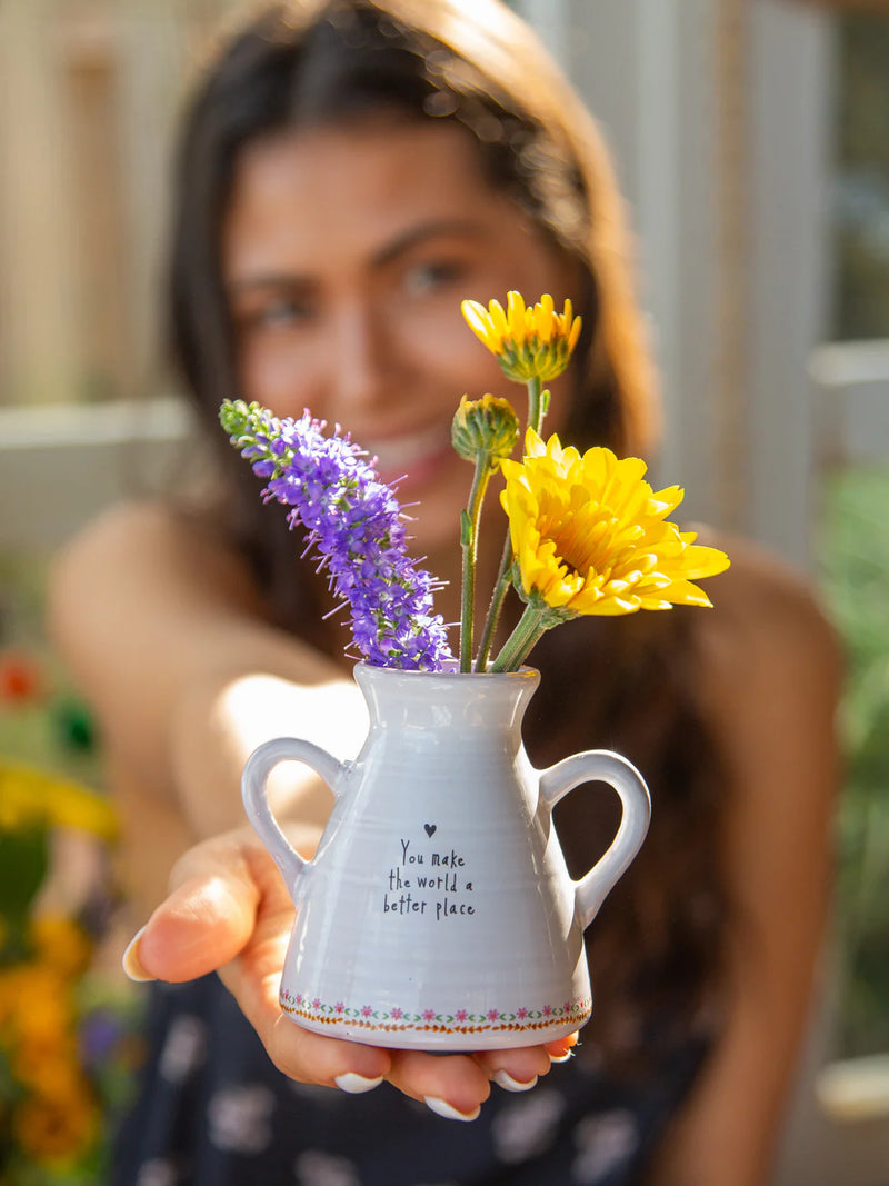 Artisan Bud Vase Make The World Better by Natural Life