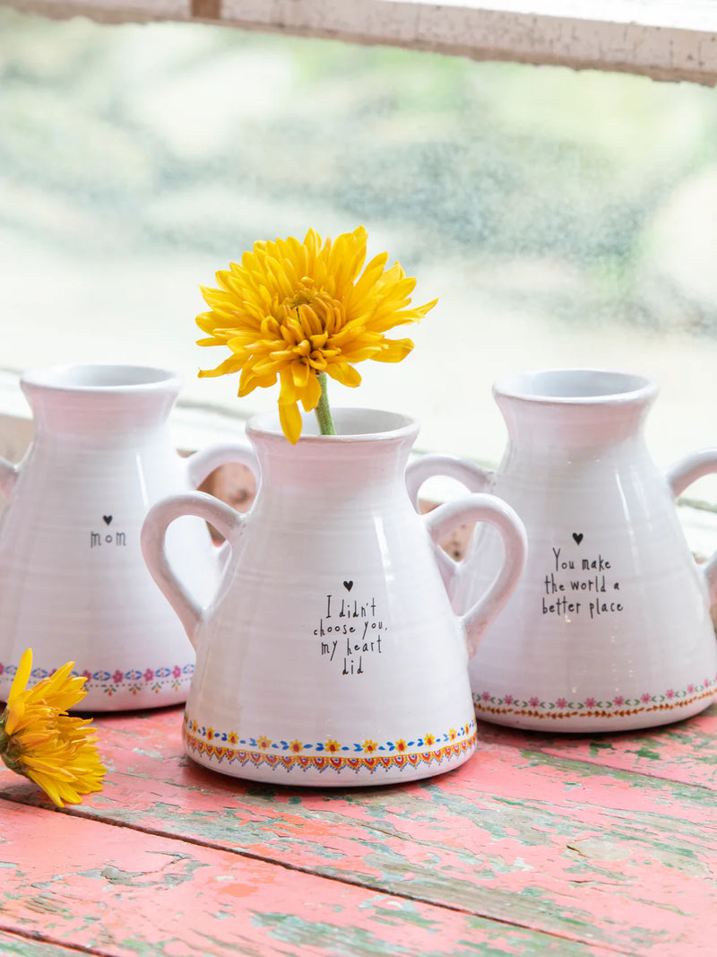 Artisan Bud Vase Make The World Better by Natural Life