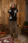 Megan Floral Trim Knit Sweater