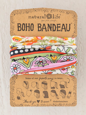 Boho Bandeau in Orange Pink Floral Print by Natural Life