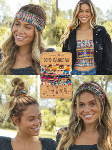 Boho Bandeau in Brilliant Fall Watercolor by Natural Life