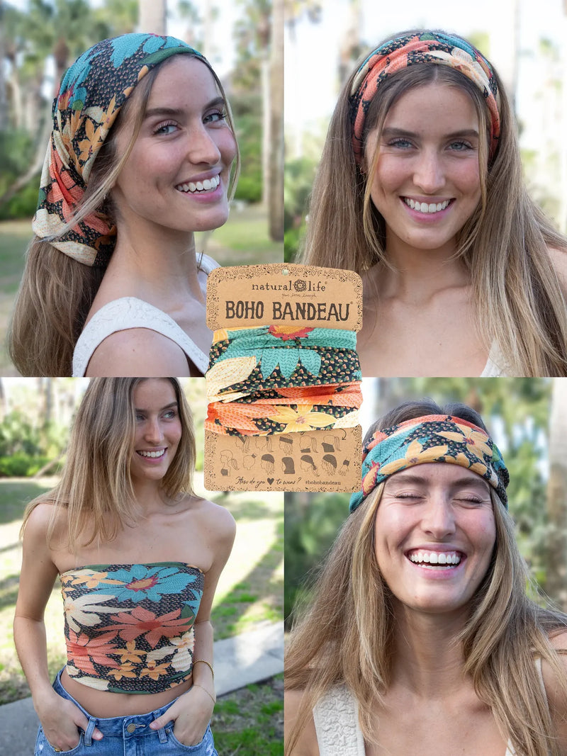 Boho Bandeau in Blue Coral by Natural Life