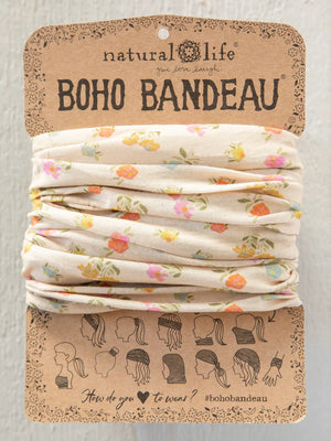 Boho Bandeau in Ditsy Pastel Cream Floral by Natural Life