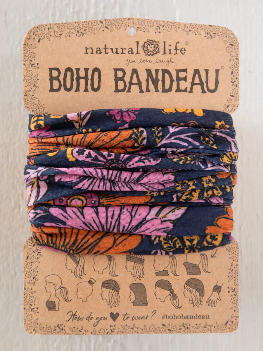 Boho Bandeau in Navy Whimsical Daisies by Natural Life