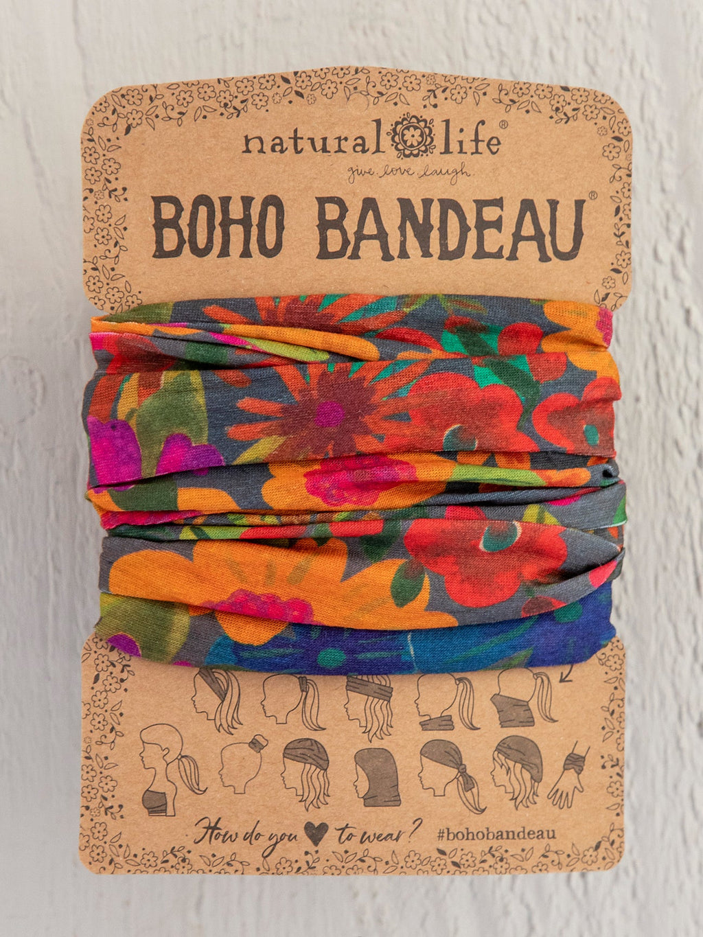 Boho Bandeau in Orange Pink Floral Print by Natural Life