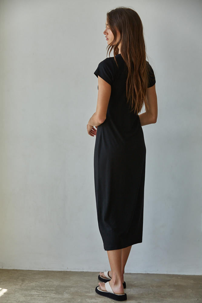 By Together Sylva Bodycon Midi Dress in Black