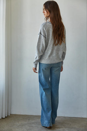 By Together Manon Sweater in Light Heather Grey