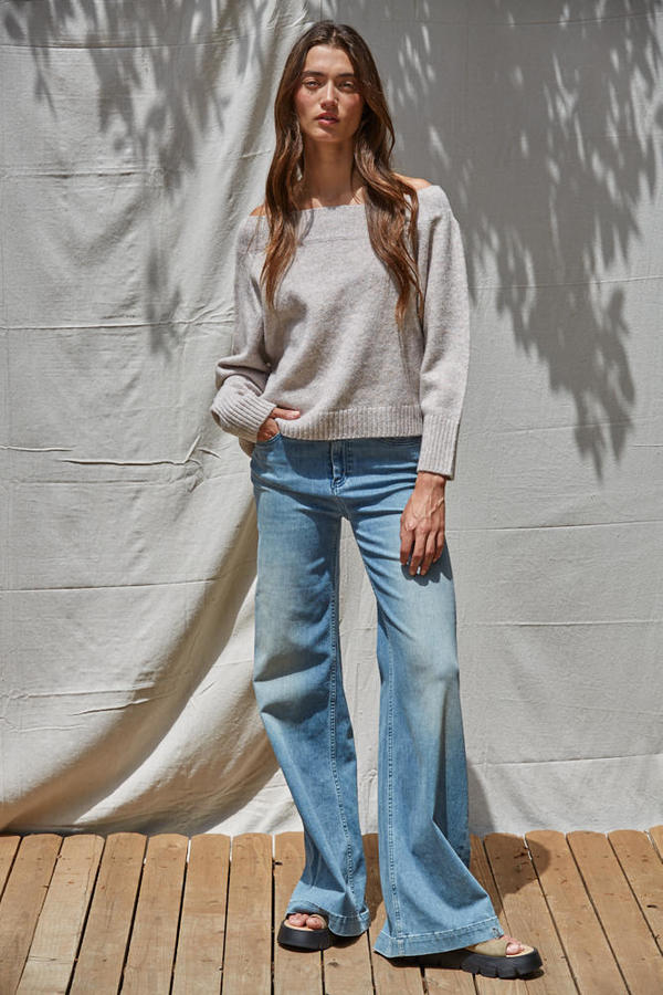 By Together Heather Off Shoulder Sweater