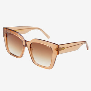 Bon Chic Acetate Oversized Square Sunglasses in Crystal Brown by Freyrs Eyewear