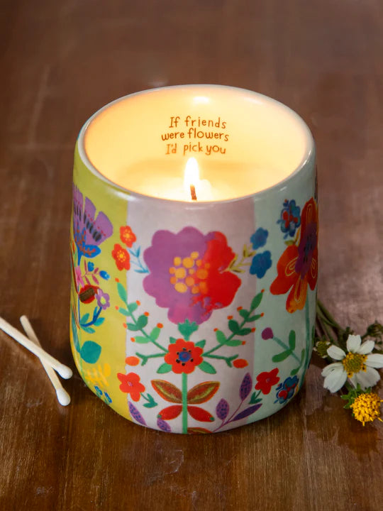 Secret Message Candle and Mug - If Friends Were Flowers