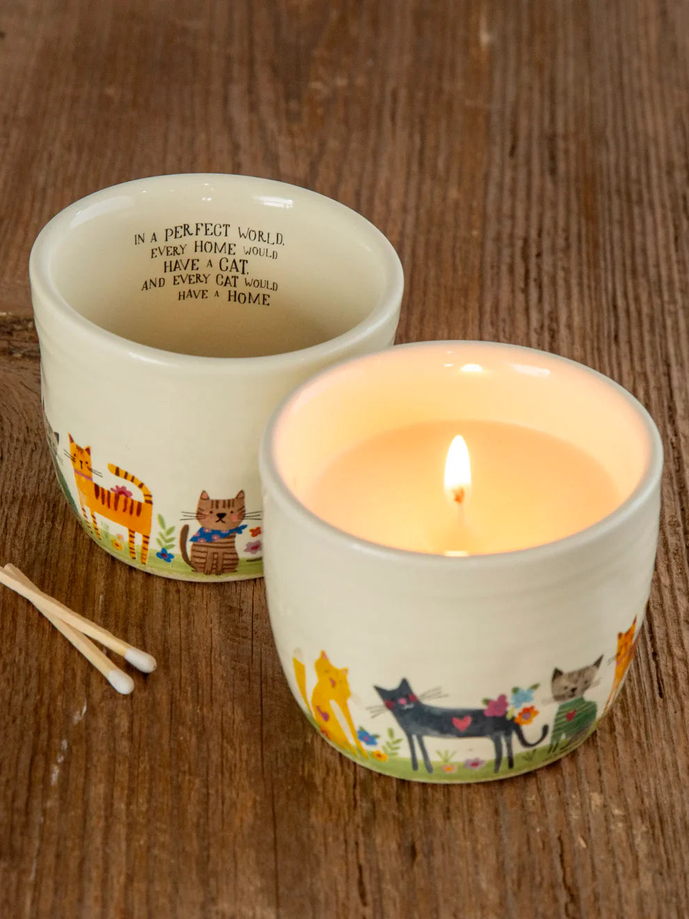 Secret Message Candle Every Cat Has a Home by Natural Life