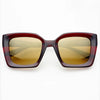 Coco Sunglasses in Burgundy/Gold Mirror by Freyrs Eyewear