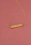 Walk Humbly Act Justly Gold Bar Necklace by Starfish Project