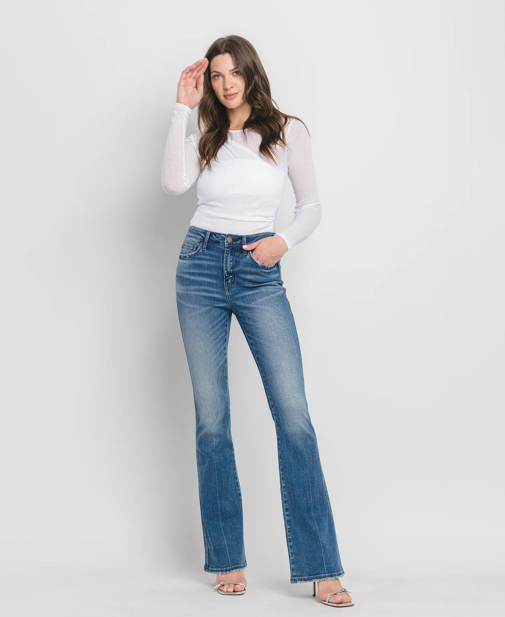 Enid High Rise Bootcut Jeans by Flying Monkey