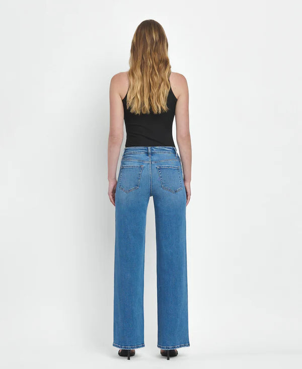Refinery - High Rise Wide Leg Jeans by Flying Monkey