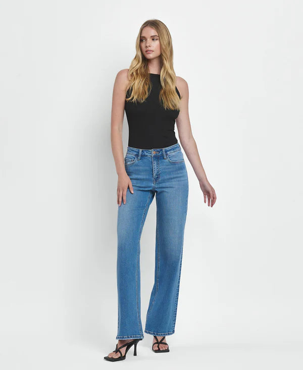 Refinery - High Rise Wide Leg Jeans by Flying Monkey