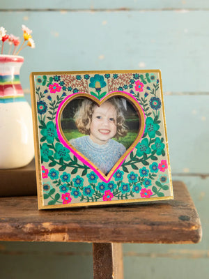 Mini Heart Frame in Dusty Blue by Natural Life