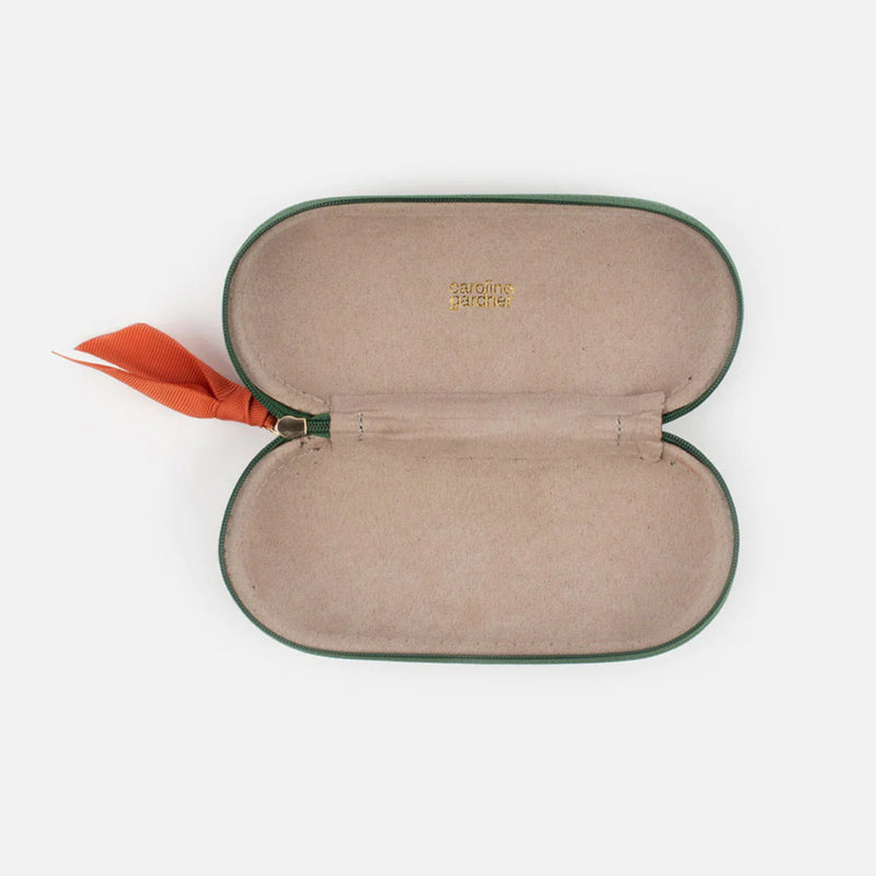 Caroline Gardner Pink Green Wave Stripe Zip Glasses Case Polka Dots Boutique