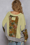 Lucie Green Tea Waffle Knit Top by POL