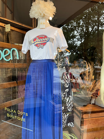 Taba Sequin Tulle Midi Skirt in Rosewood