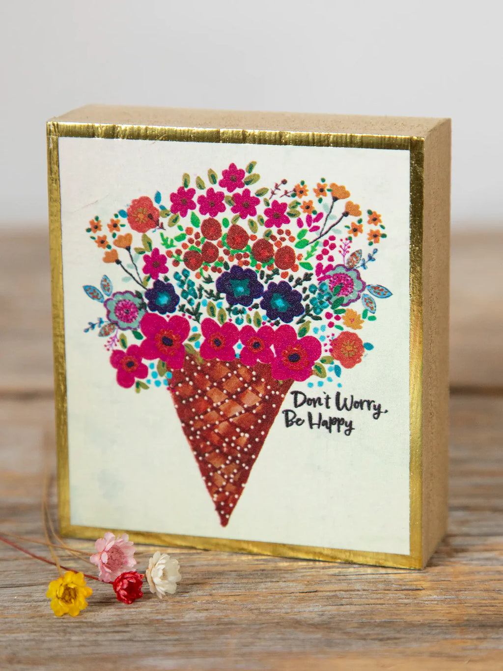 Don't Worry Tiny Block Keepsake by Natural Life