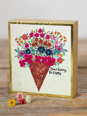 Don't Worry Tiny Block Keepsake by Natural Life