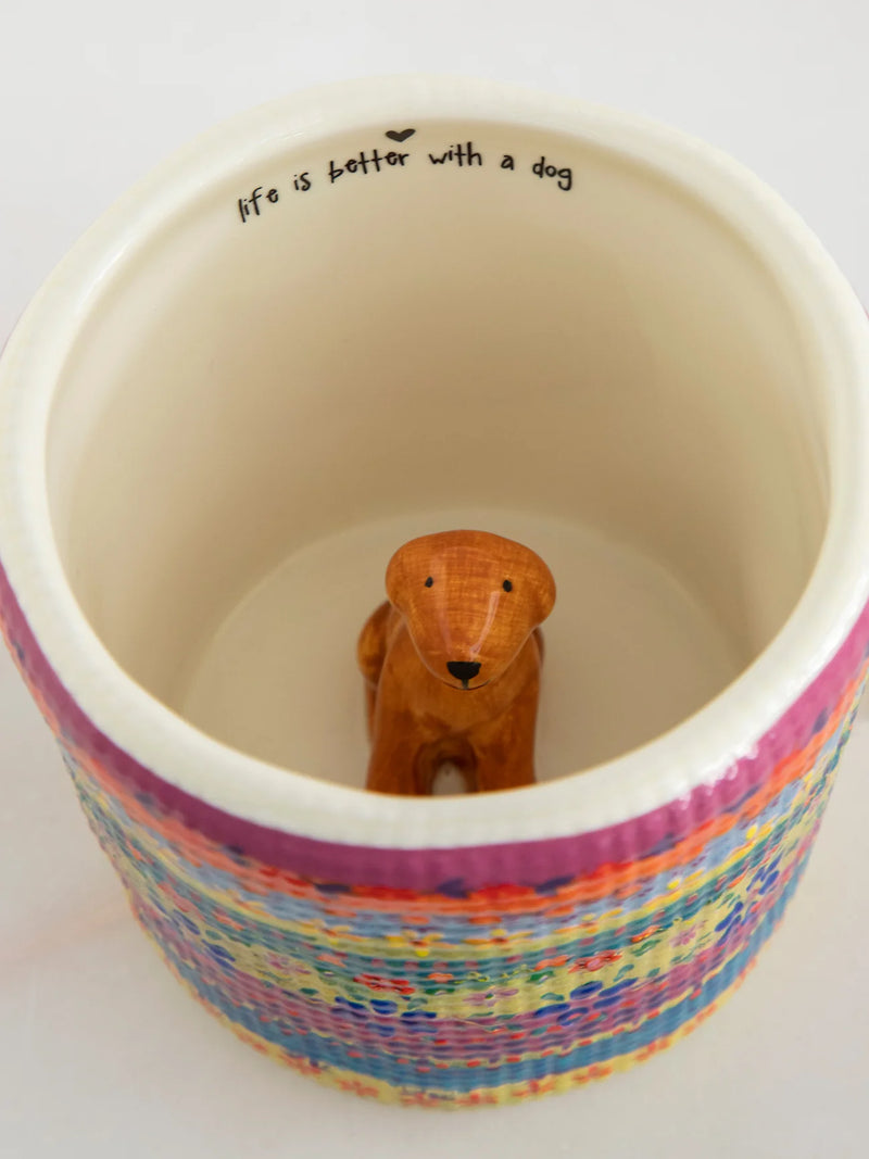 Peek-a-boo Dog Mug by Natural Life