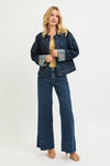 Mary Mid Rise Wide Leg Hem Jeans by Risen