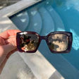 Coco Sunglasses in Burgundy/Gold Mirror by Freyrs Eyewear