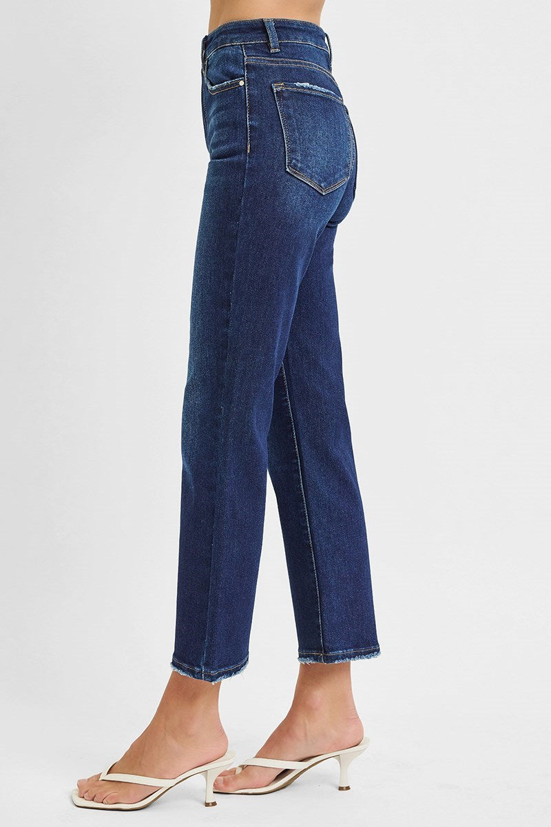 Reba High Rise Crop Straight Leg Jeans by Risen