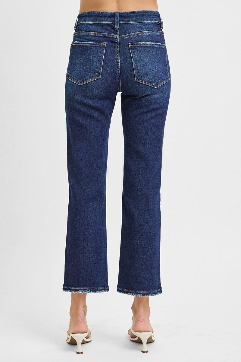 Reba High Rise Crop Straight Leg Jeans by Risen