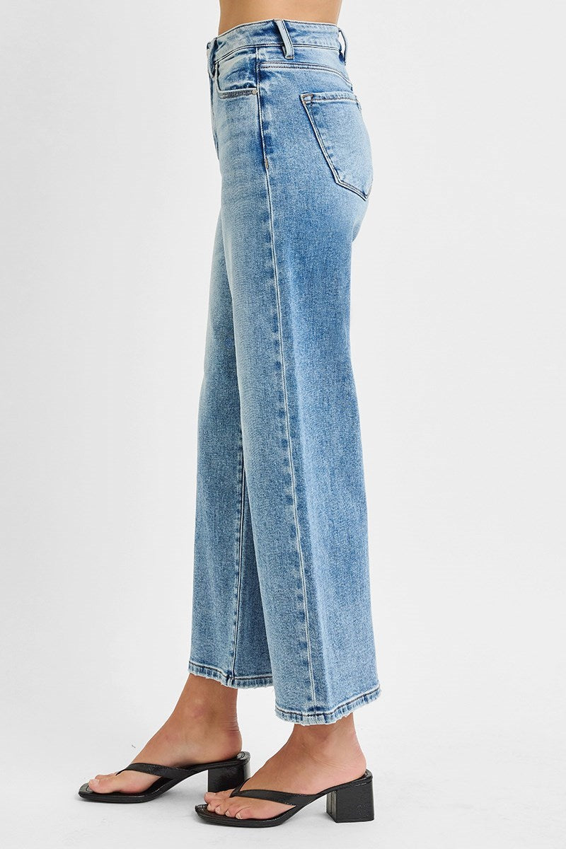 Steph High Rise Crop Wide Leg Jean by Risen
