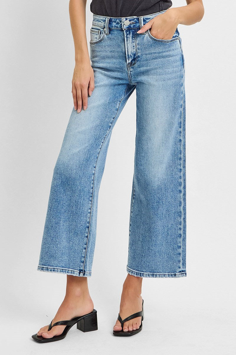 Steph High Rise Crop Wide Leg Jean by Risen