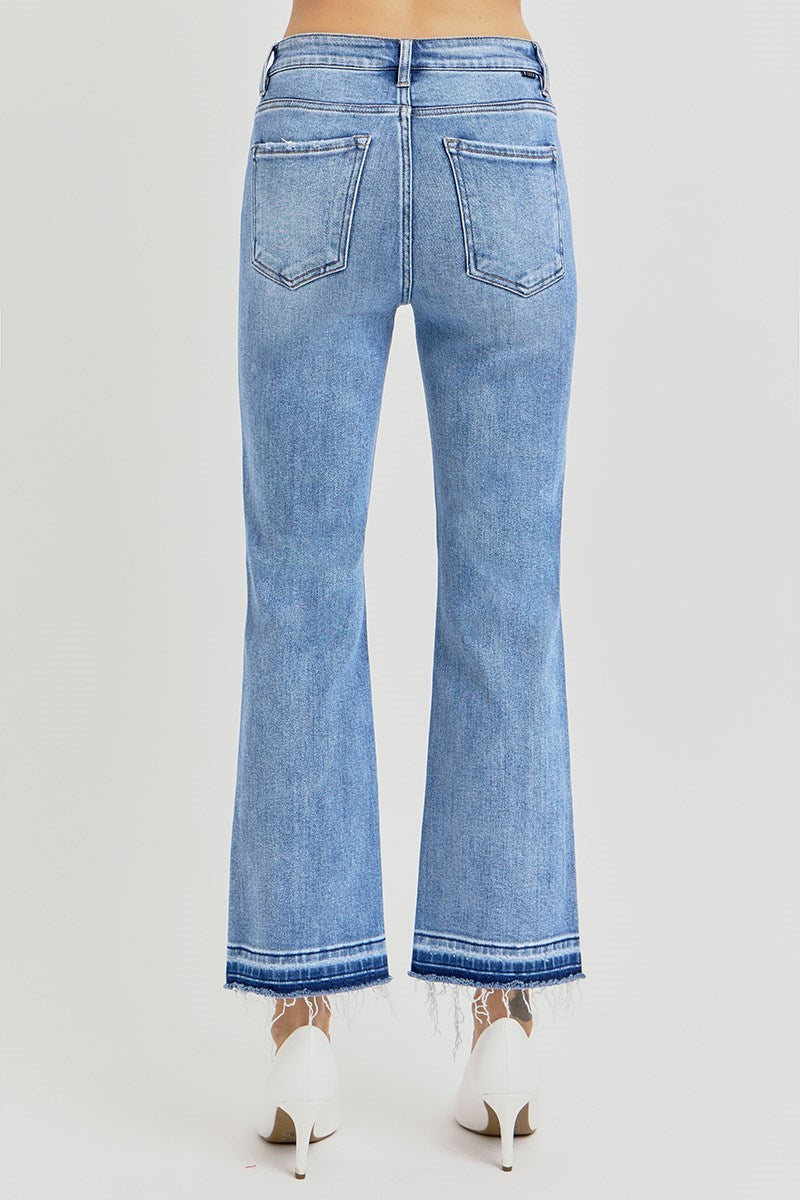 Diana High Rise Crop Shadow Hem Jeans by Risen