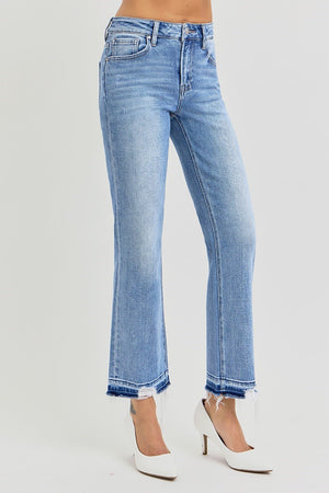 Diana High Rise Crop Shadow Hem Jeans by Risen