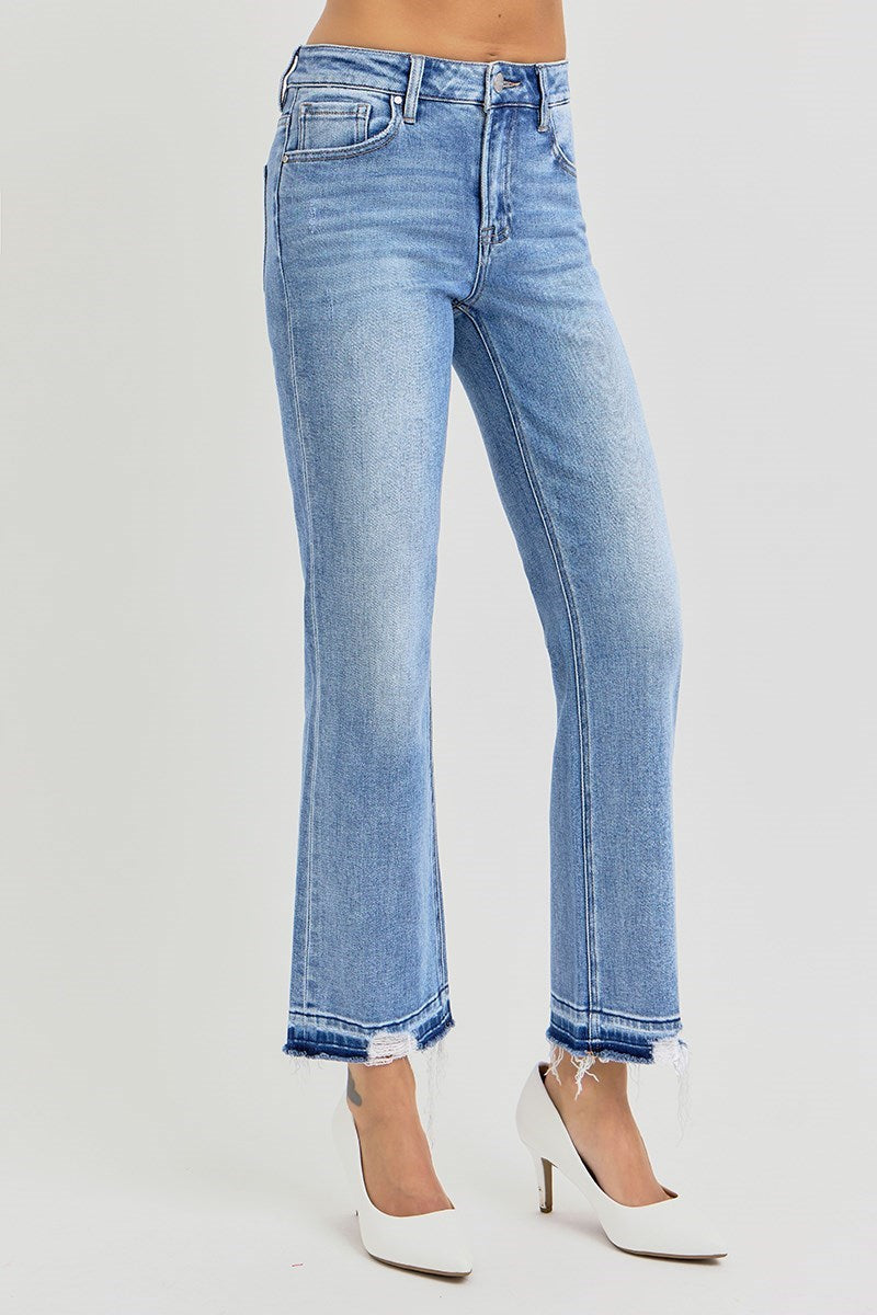 Diana High Rise Crop Shadow Hem Jeans by Risen