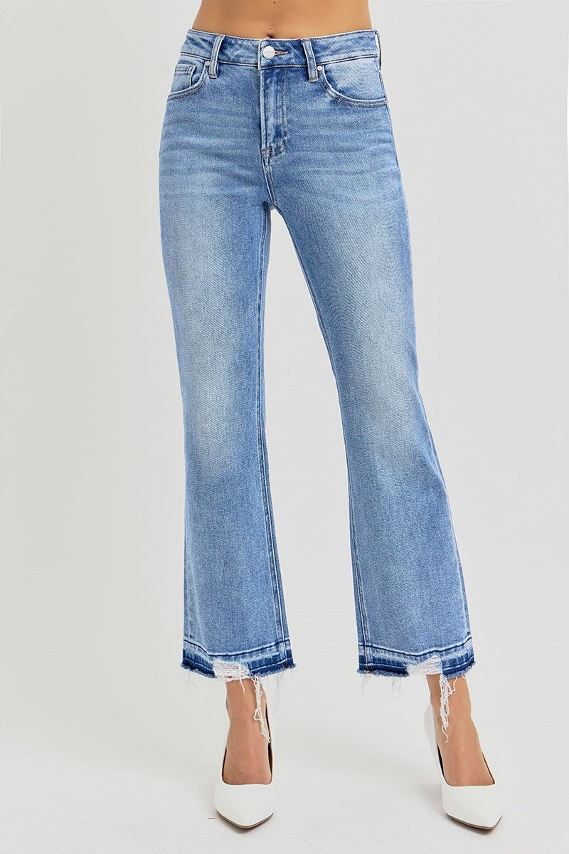 Diana High Rise Crop Shadow Hem Jeans by Risen