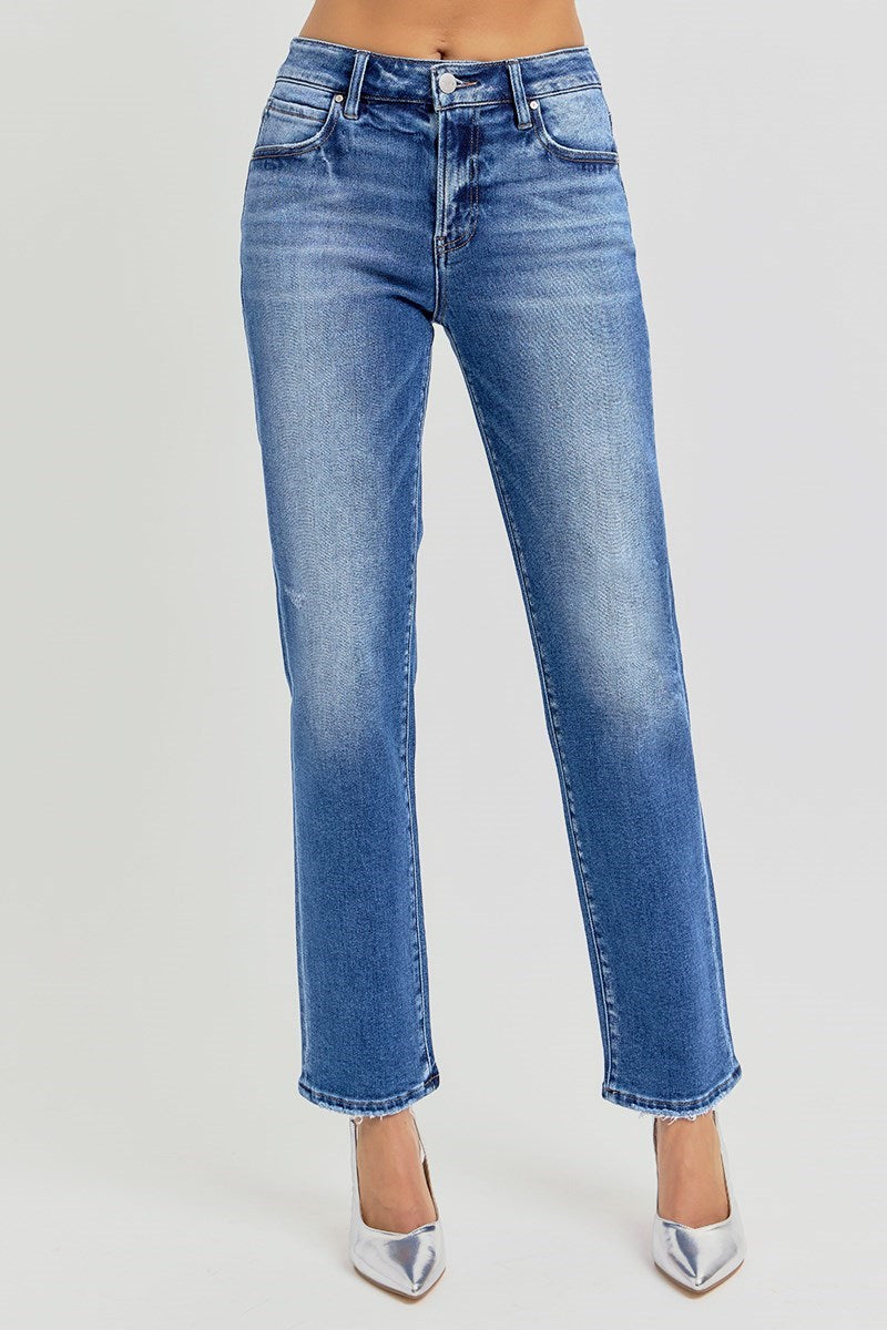 Payton Mid Rise Ankle Tapered Jeans by Risen