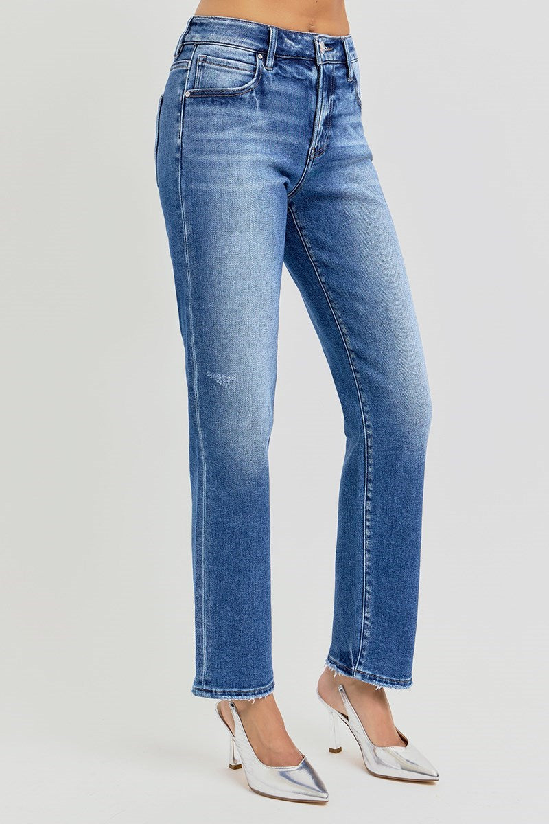 Payton Mid Rise Ankle Tapered Jeans by Risen