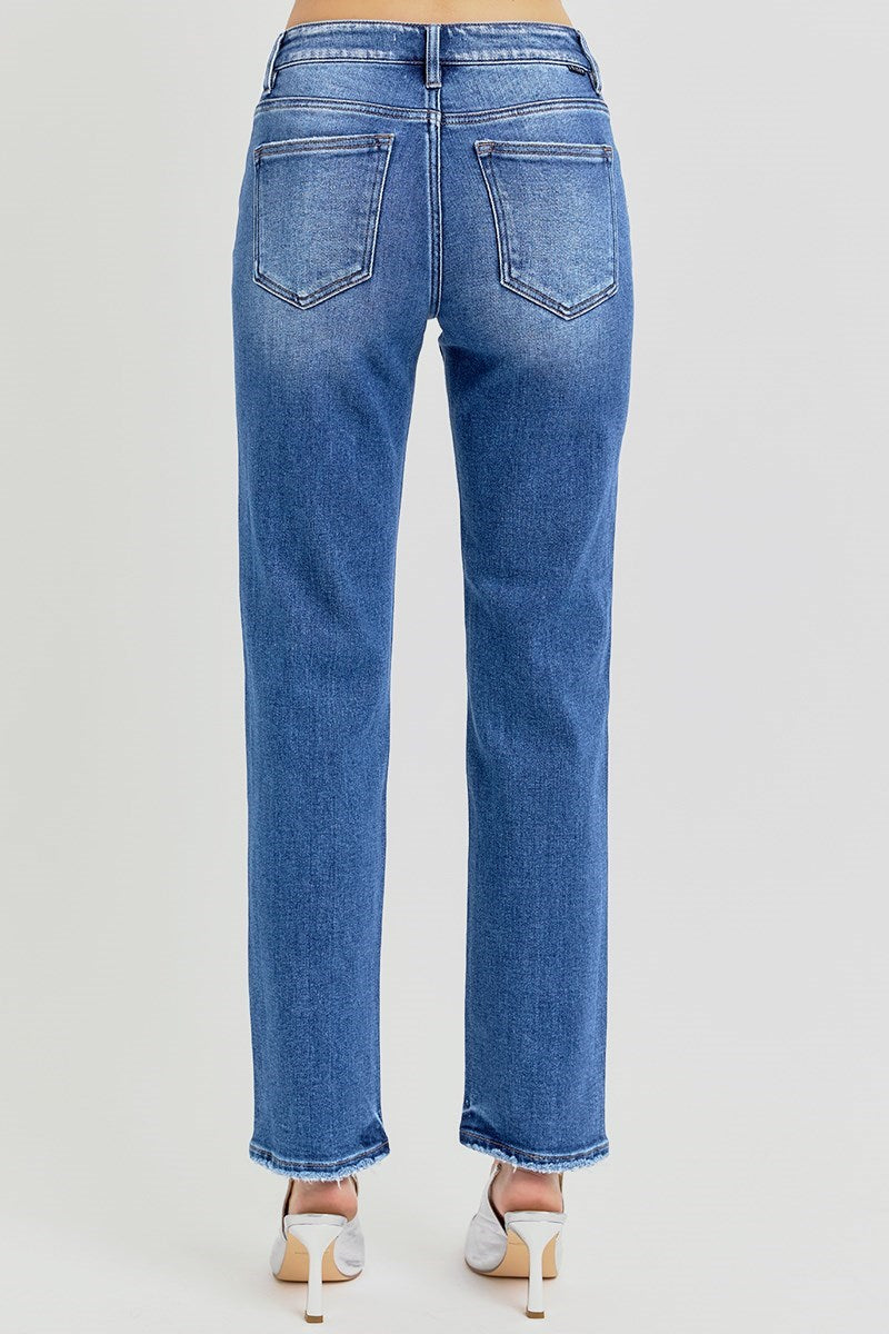 Payton Mid Rise Ankle Tapered Jeans by Risen