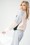 Shanna Colorblock Mock Neck Sweater Top