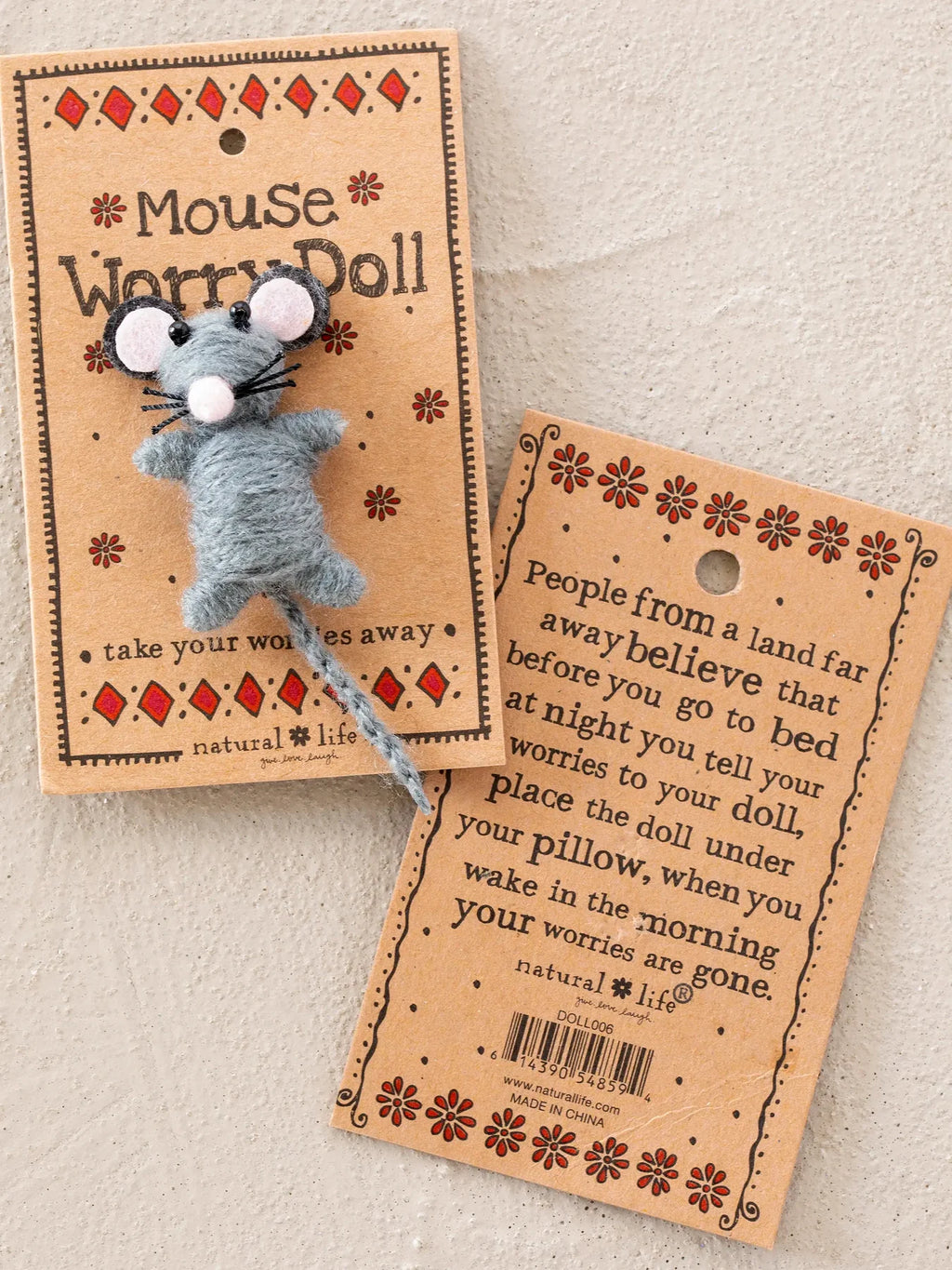 Mouse Worry Doll by Natural Life