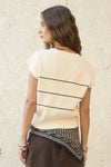 Becca Stripe Short Sleeve Knit Cardigan