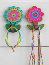 Wooden Flower Wall Hooks Set of 2 by Natural Life
